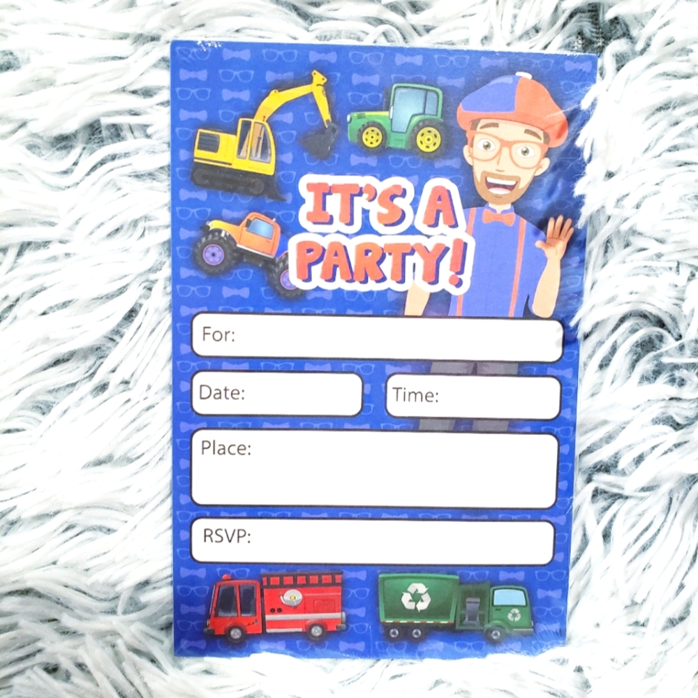 SOLD.Blippi Party Invitations